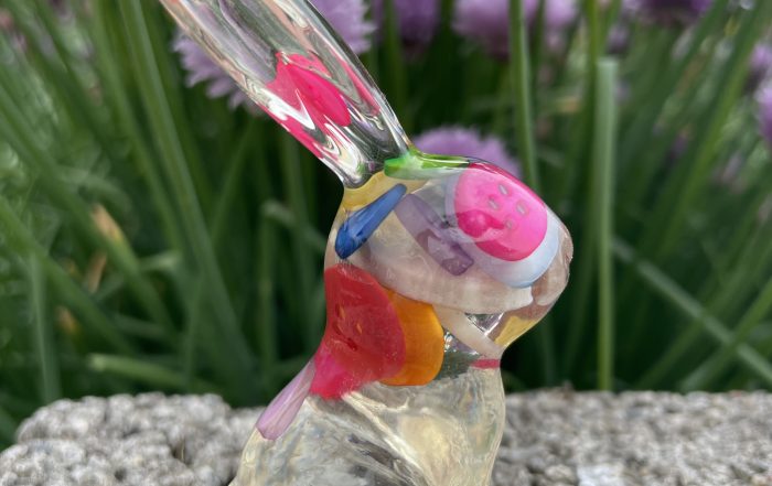 resin Button Bunny handmade in bright colours