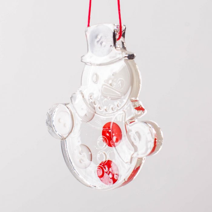 Handmade Button Snowman Christmas decoration